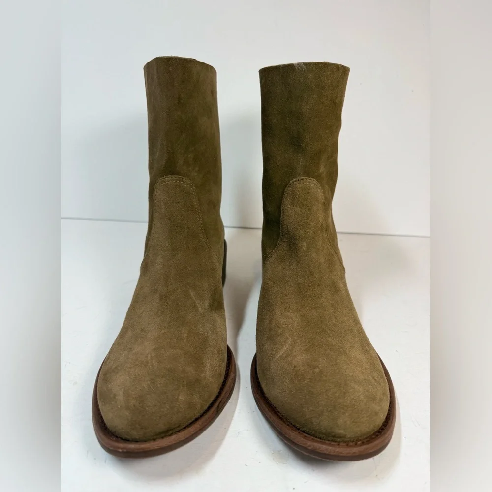 NWOT Tory‎ Burch Sienna River Rock Embossed Logo Suede Leather Boots Size 11M